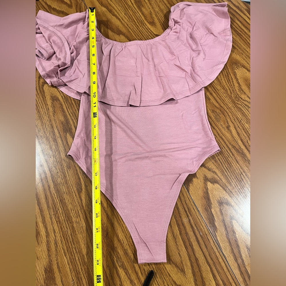 NWT Zenana Dusty Rose Bodysuit - Small - Picture 6 of 10